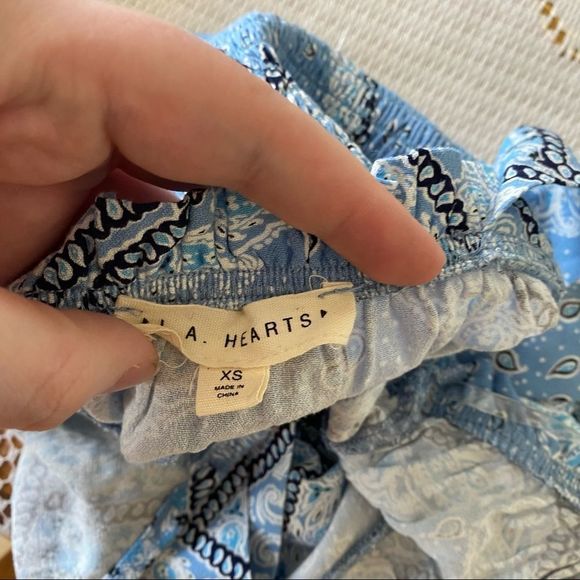 LA Hearts • Keyhole Corset Top in Blue Bandana - Picture 9 of 12